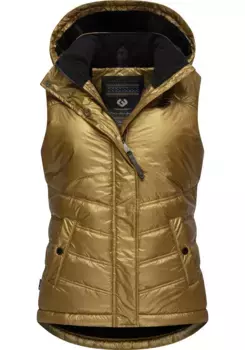 Стеганый жилет Ragwear "Hesty Bling", стильный уличный жилет со съемным капюшоном, цвет Goldfarben
