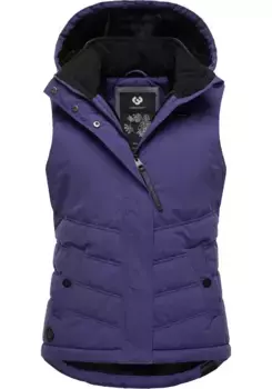 Стеганый жилет Ragwear "Hesty", стильный уличный жилет со съемным капюшоном, фиолетовый