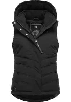 Стеганый жилет Ragwear "Hesty", стильный уличный жилет со съемным капюшоном, цвет Nero