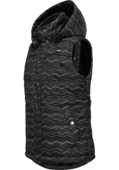 Стеганый жилет Ragwear "Marrin Chevron", спортивный жилет для отдыха на природе со съемным капюшоном, черный