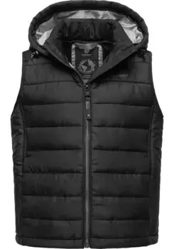 Стеганый жилет Ragwear "Vitek", спортивный жилет для отдыха на открытом воздухе со съемным капюшоном, цвет Dark