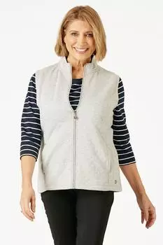 Стеганый жилет с бриллиантами Penny Plain, серый