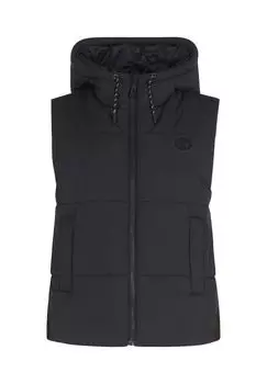 Стеганый жилет с капюшоном AMBER & JUNE, черный