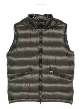 Стеганый жилет с капюшоном Herno, зеленый