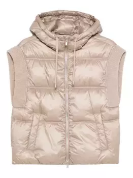 Стеганый жилет с капюшоном Peserico, нейтральный