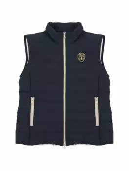 Стеганый жилет с логотипом Brunello Cucinelli, тёмно-синий