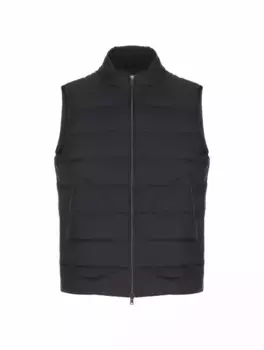 Стеганый жилет с логотипом Herno, тёмно-синий