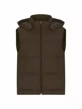 Стеганый жилет с логотипом Kiton, зелёный