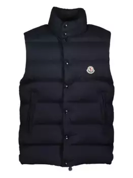 Стеганый жилет с логотипом MONCLER, синий