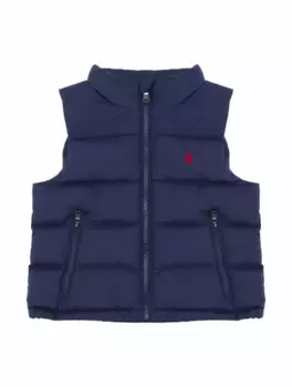 Стеганый жилет с логотипом Ralph Lauren, тёмно-синий