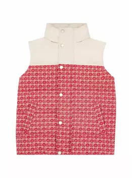 Стеганый жилет с монограммой Gucci