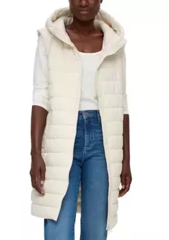 Стеганый жилет S.Oliver, однотонный, белый