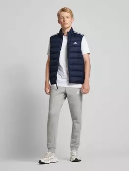 Стеганый жилет с воротником-стойкой ADIDAS SPORTSWEAR, темно-синий