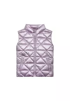 Стеганый жилет с воротником-воронкой Minoti, фиолетовый