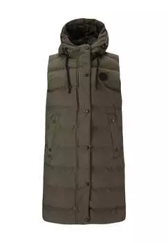 Стеганый жилет шефа с удлиненным покроем Weather Report, черный