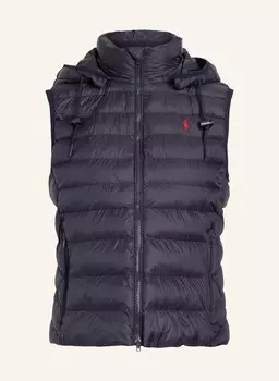 Стеганый жилет со съемным капюшоном Polo Ralph Lauren, синий