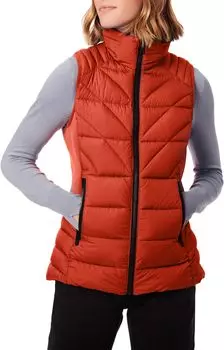 Стеганый жилет Softy Glam с комбинированным неопреном Bernardo, цвет Molten Lava