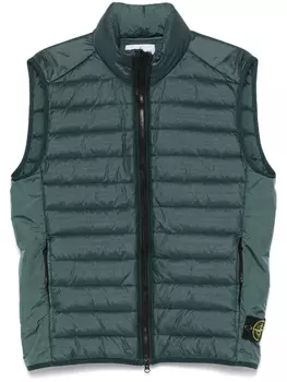 Стеганый жилет Stone Island, зеленый