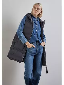 Стеганый жилет Street One Steppweste, темно-синий