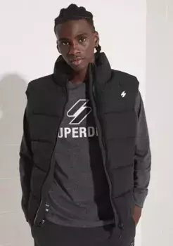 Стеганый жилет Superdry "SPORTS PUFFER GILET", черный