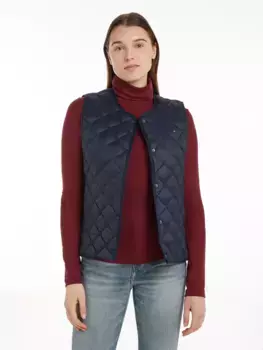 Стеганый жилет Tommy Hilfiger с вышитым логотипом, цвет Desert Sky