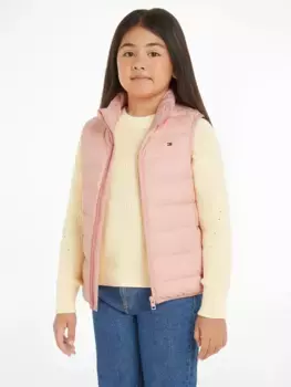 Стеганый жилет Tommy Hilfiger "U ESSENTIAL LIGHT DOWN VEST", детский до 16 лет с вышивкой логотипа, цвет Soft Rose