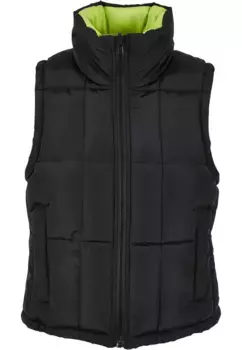 Стеганый жилет URBAN CLASSICS " Urban Classics Ladies Reversible Cropped Puffer Vest", цвет Black/Frozenyellow