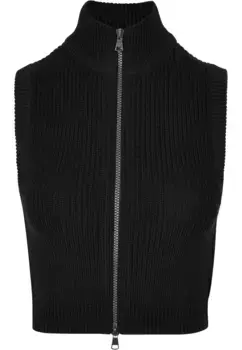 Стеганый жилет URBAN CLASSICS " Urban Classics Ladies Short Knit Vest", черный