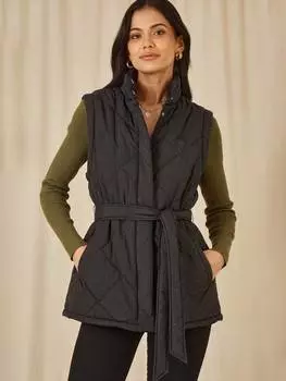 Стеганый жилет Yumi, черный