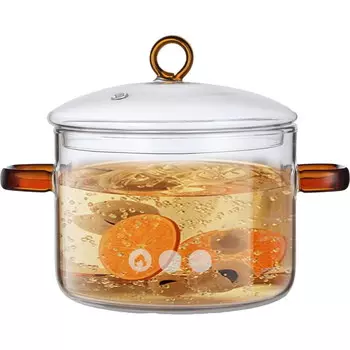 Стеклянная кастрюля Bangcool 1,6 л, прозрачный