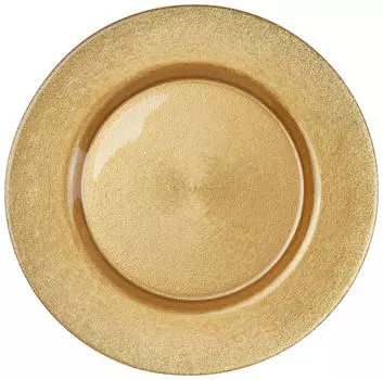Стеклянная тарелка Novel, золотой