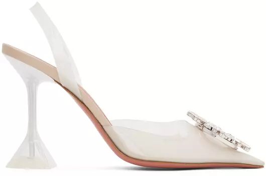 Стеклянные каблуки Off-White Begum Amina Muaddi