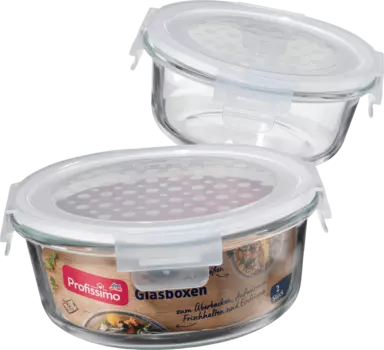 Стеклянные коробки круглые 2 шт. Profissimo