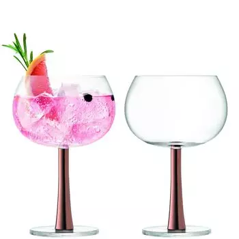 Стеклянные шары для джина 420 мл, набор из 2 медных штук Cristalica GmbH, прозрачный