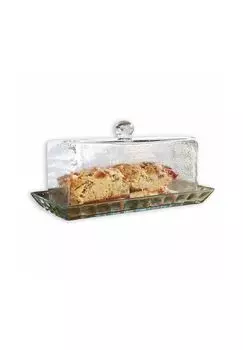 Стеклянный колокольчик с тарелкой Неля прозрачный Loberon