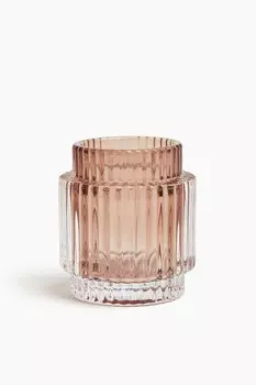 Стеклянный подсвечник H&M, бежевый