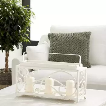 Stella & Eve Белый металлический подсвечник