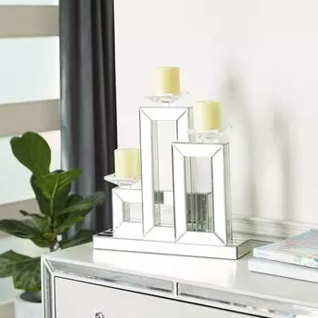 Stella & Eve Серебряный деревянный подсвечник