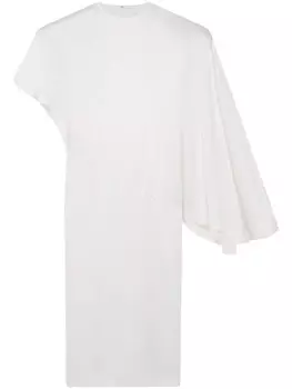 Stella McCartney асимметричное платье миди с подкладкой на плечах, белый