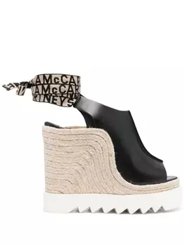 Stella McCartney эспадрильи Gaia 130 на танкетке, черный