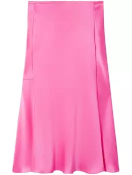 Stella McCartney атласная юбка миди, розовый