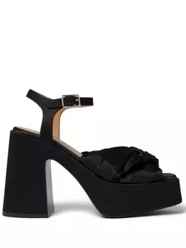 Stella McCartney атласные босоножки Skyla, черный