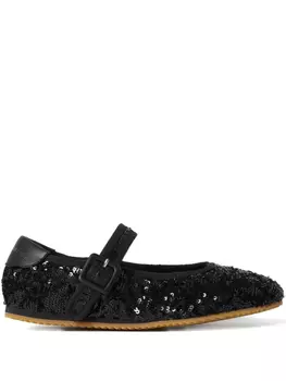 Stella McCartney балетки с пайетками, черный