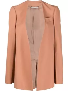 Stella McCartney блейзер без лацканов, розовый