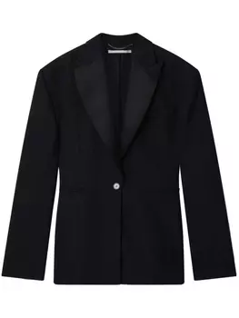 Stella McCartney блейзер с заостренными лацканами, черный