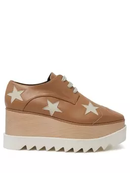 Stella McCartney броги Elyse Stars на платформе, нейтральный цвет