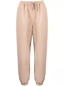 Stella McCartney брюки Kira из искусственной кожи, розовый