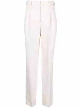 Stella McCartney брюки Lara строгого кроя, нейтральный цвет