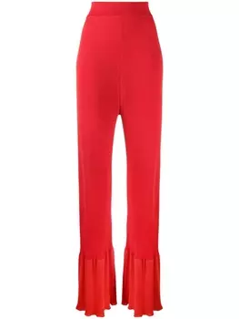 Stella McCartney брюки в рубчик, красный