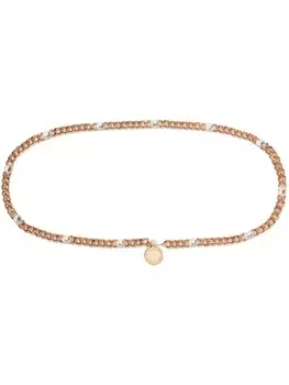 Stella McCartney цепочный ремень с кристаллами, золотой